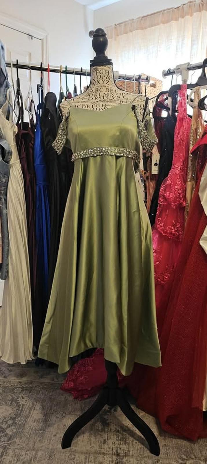 NEW Matcha A-Line Matte Satin Dress Size 6