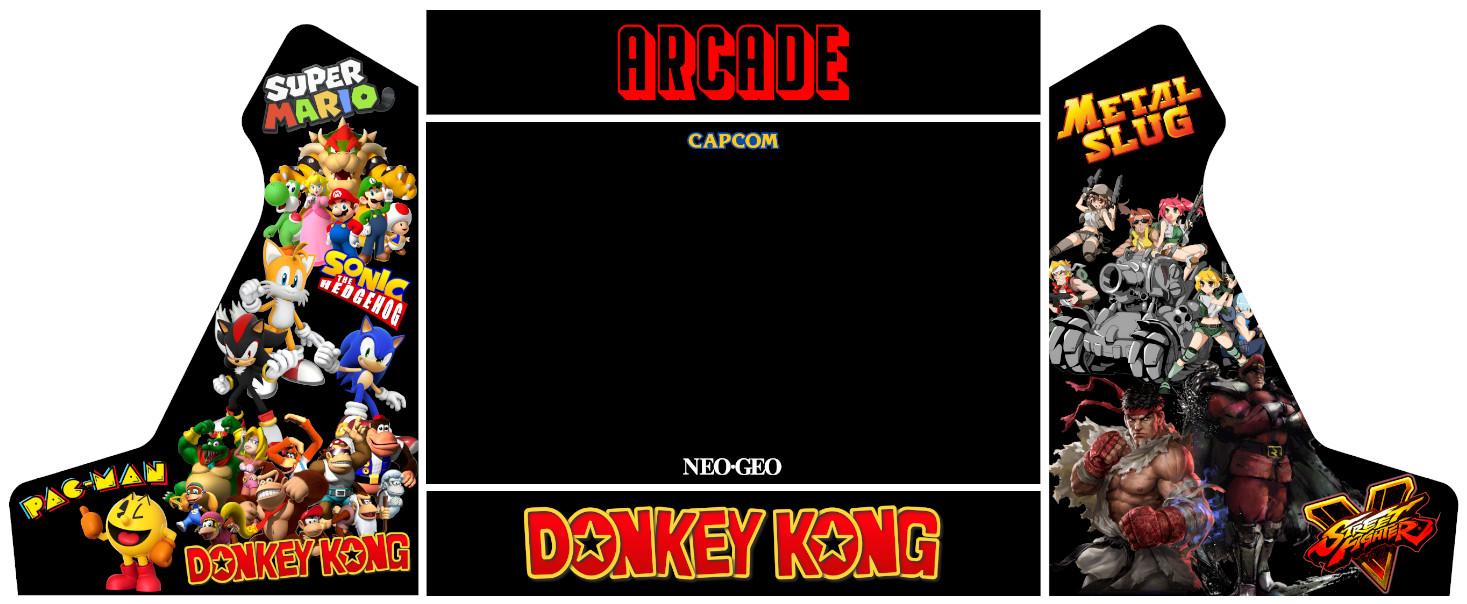 Pandora Arcade Cabin Graphics Vinyl Box Stickers Universal Mame Mix