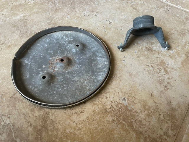 WESTERN ELECTRIC CANDLESTICK TELEPHONE BASE PLATE, RING and STEM BOLT 