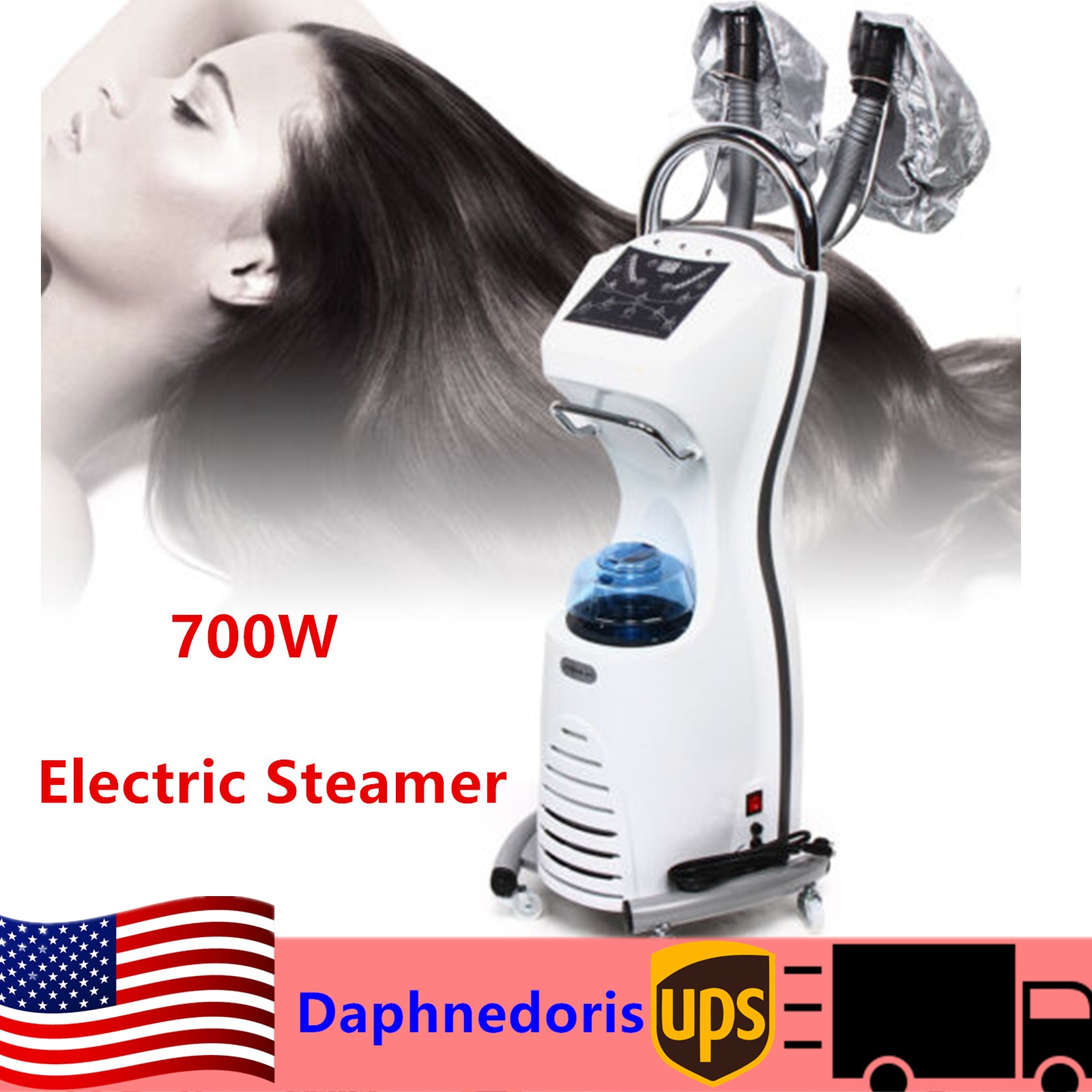 Professional Salon Hair Steamer Rolling Stand Color Processor Hairdressing Care