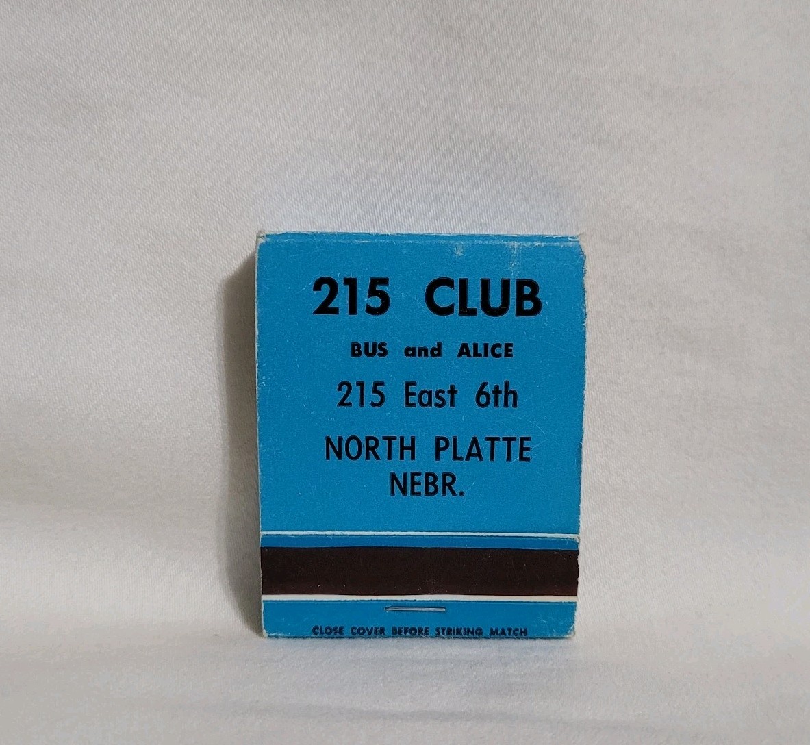 Vintage 215 Club Bar Matchbook North Platte Nebraska Advertising Matches Full