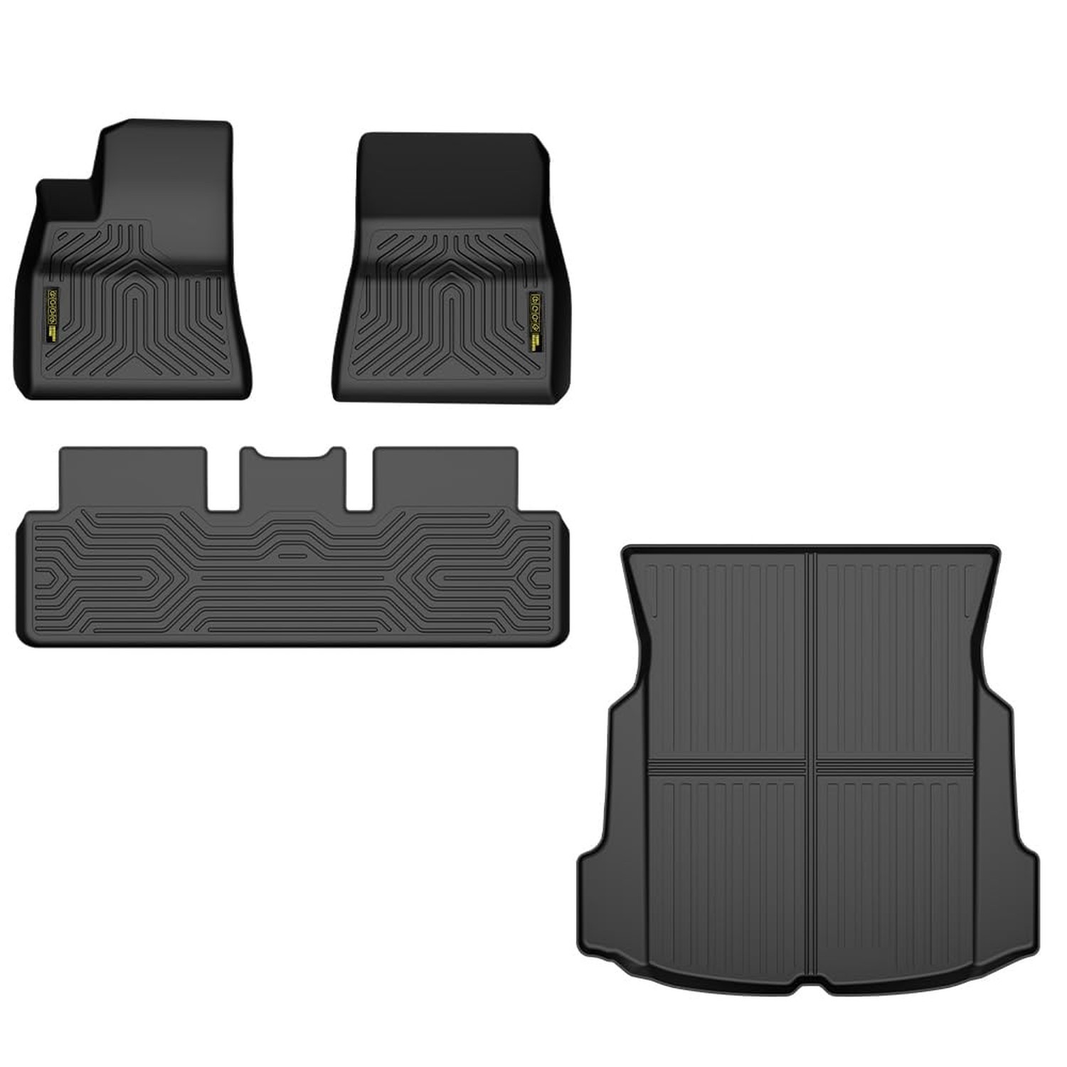 LQI Floor Mats Cargo Liners 4PCS Compatible with Tesla Model 3 2017-2023 1st ...
