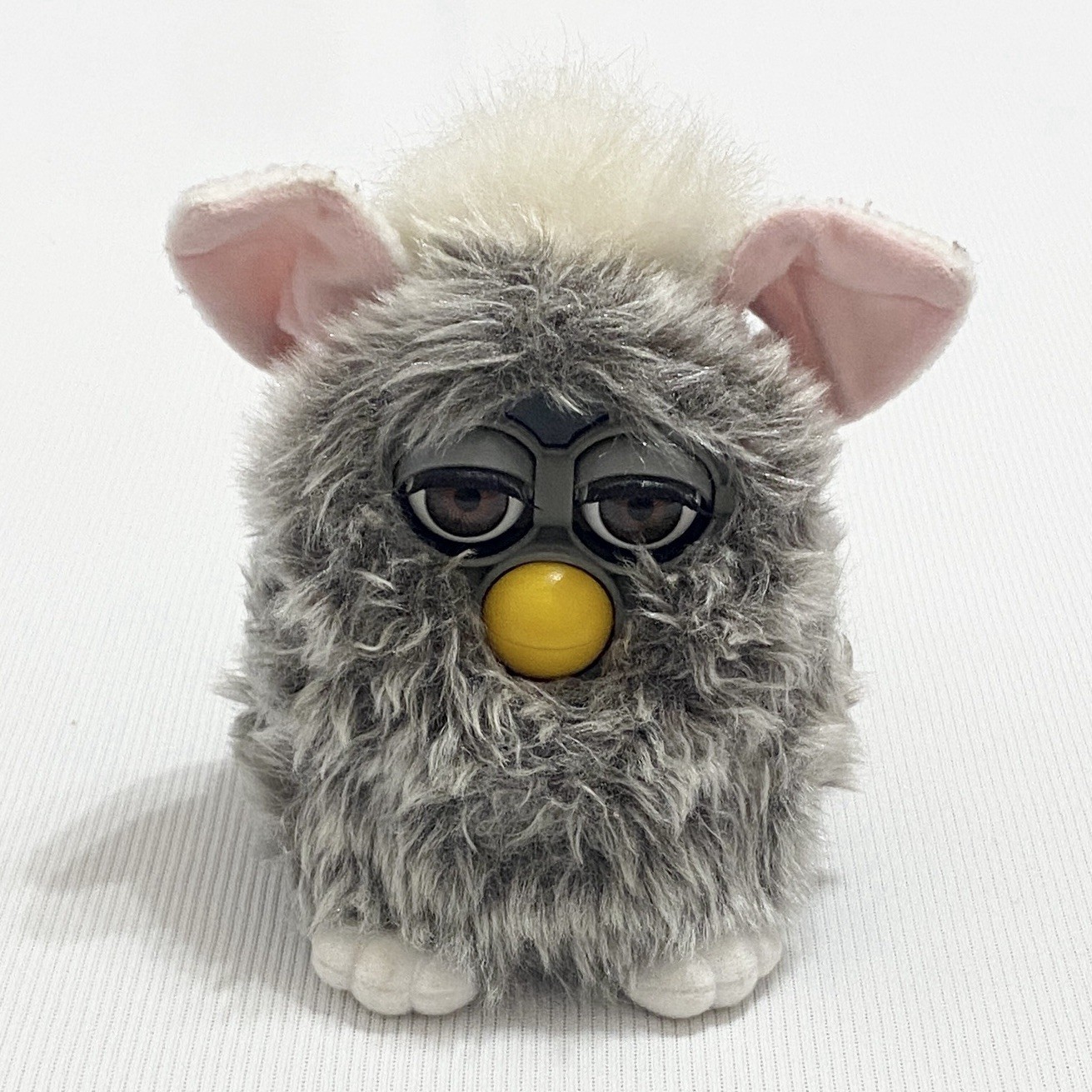Vintage 1998 Owl Furby Gray W Brown Eyes Tested Working
