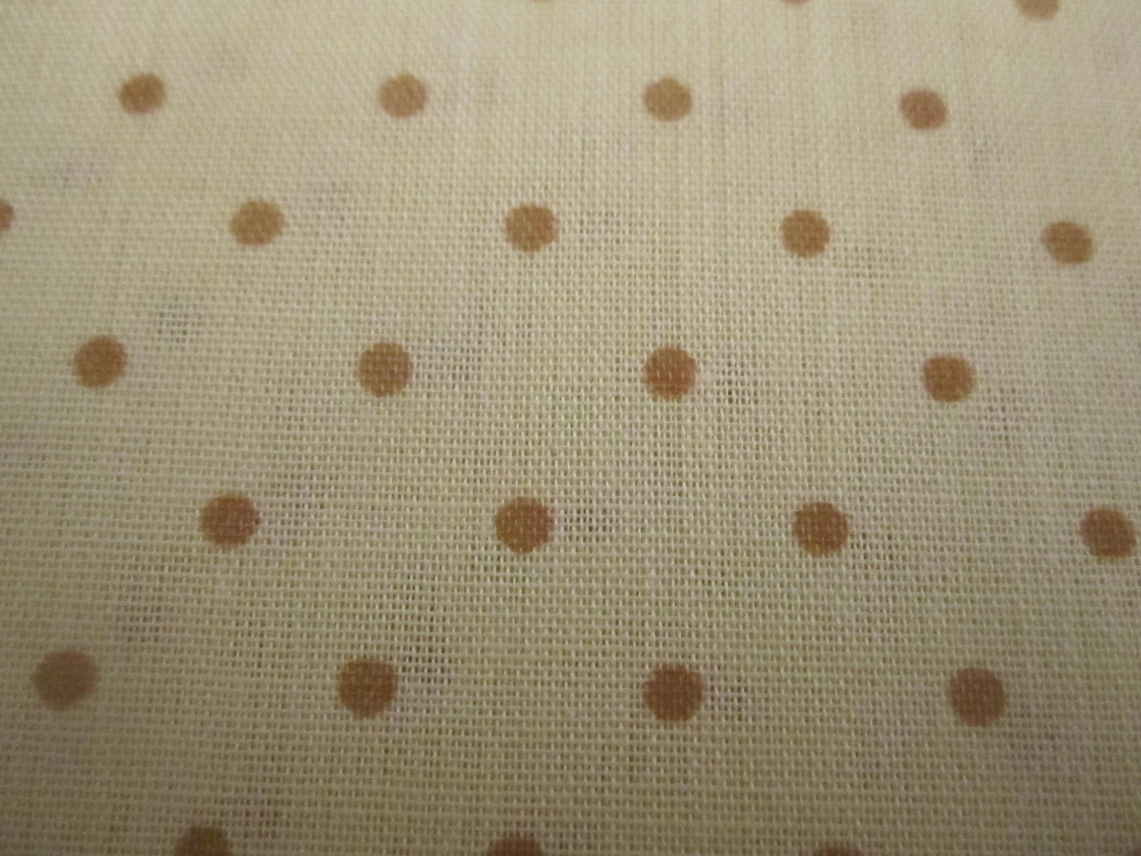 Cotton Fabric Cinnamon Color Small  Dots On Sand Color Bty x 44