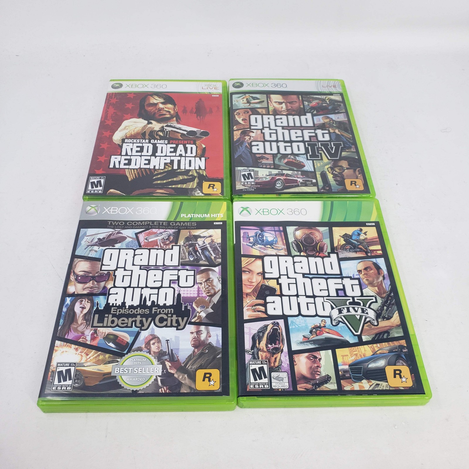 Lot of 4 Microsoft Xbox 360 Games Rockstar Games
