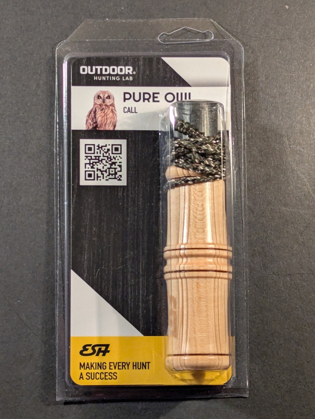 ESH Pure Owl Hoot Turkey Call for Hunting - Realistic Sounds, Made in USA NIB