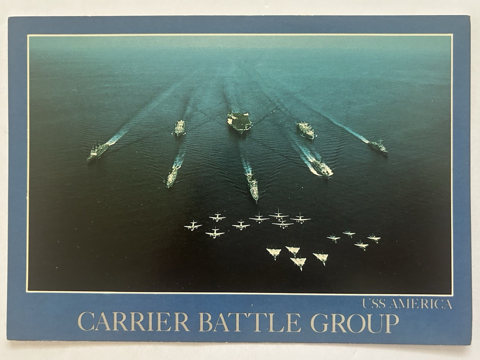US Navy Vintage Postcard | USS America Carrier Battle Group | CV 66 Norfolk VA