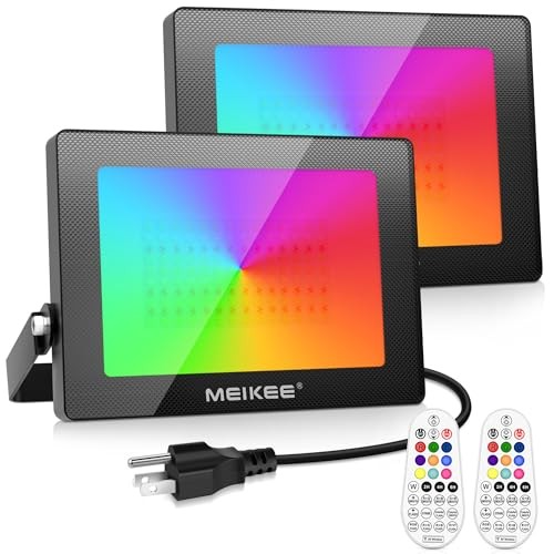  150W RGBW LED Flood Lights Outdoor, 1500W Eqv Dimmable Wall Flood 150 Watts