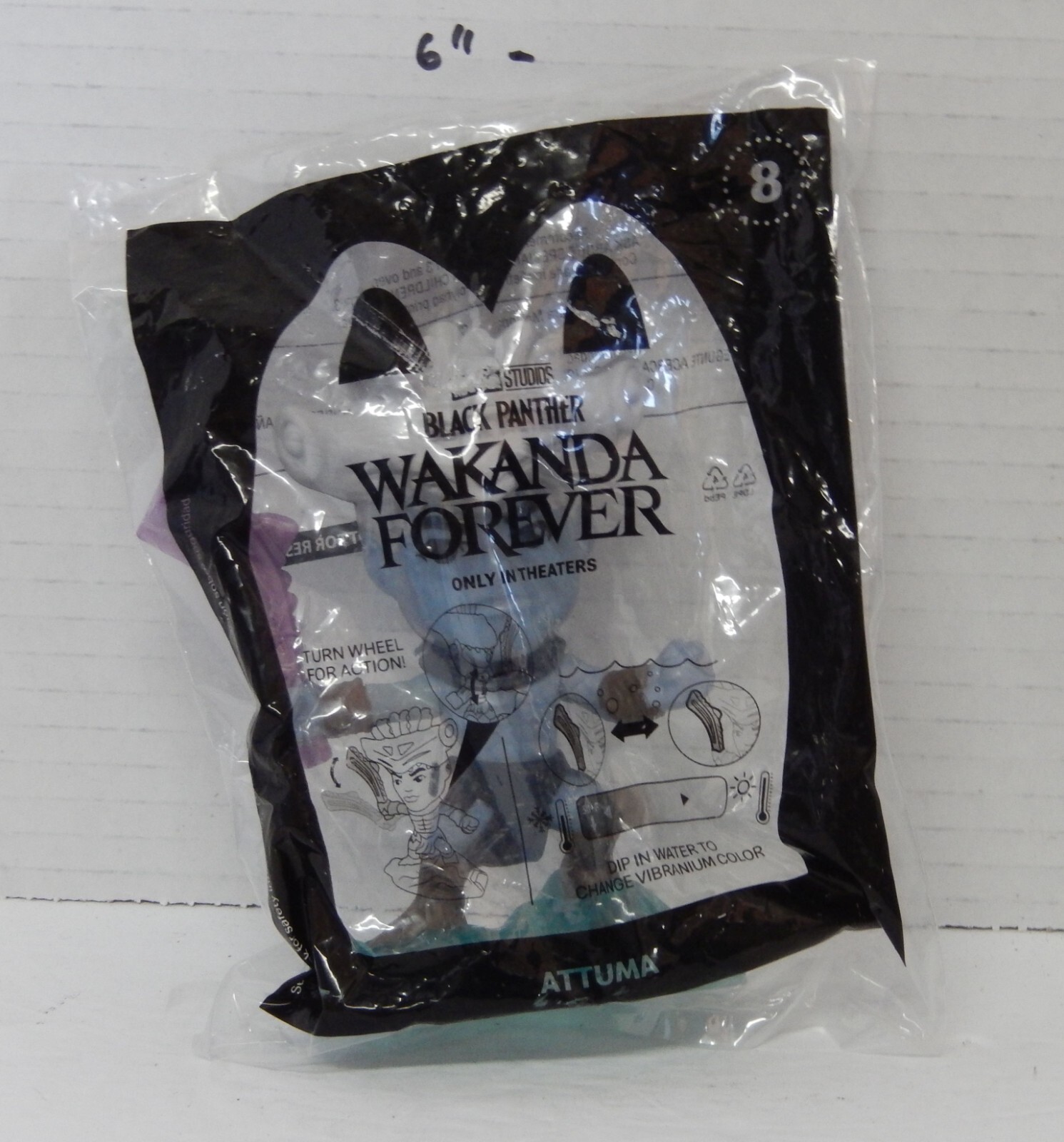 2022 McDonald's Happy Meal Toy Disney black Panther Wakanda Forever #8 MIP