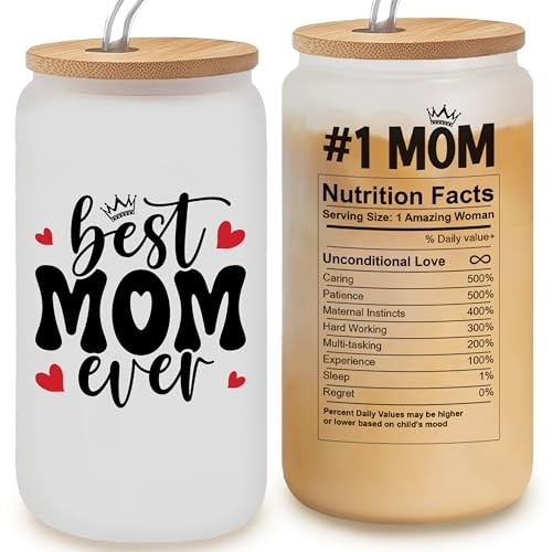 Best Mom Ever 16oz Frosted Glass Cup - Ideal Best Mom Ever Frosted Glass Cup