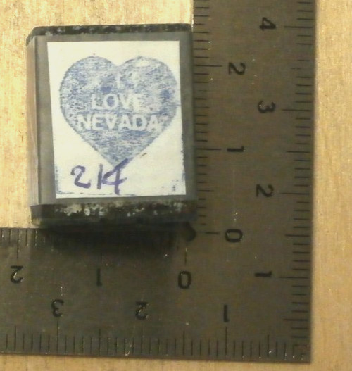 letterpress stamp #214 i love Nevada