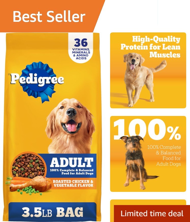 Complete Nutrition Adult Dog Food - 3.5 lb Bag, Chicken & Vegetable Flavor