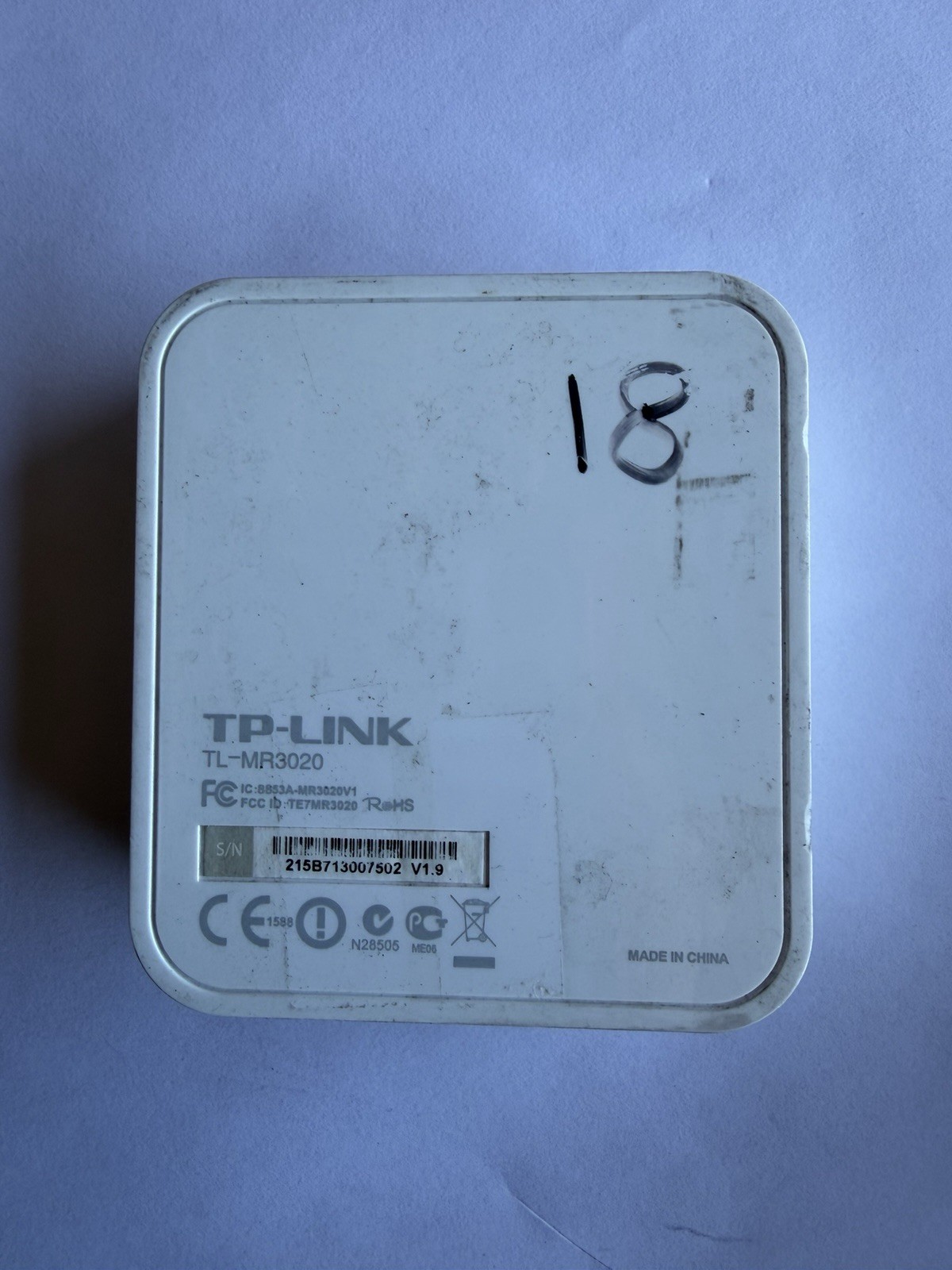 TP-Link TL-MR3020 150 Mbps 1-Port 10/100 Wireless N Router