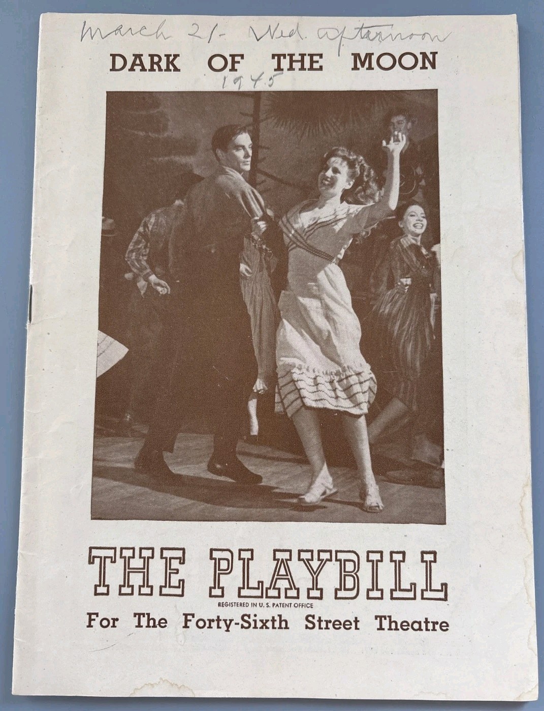 Dark of the Moon 1945 Broadway Playbill March Opening Week 46th Street Theatre