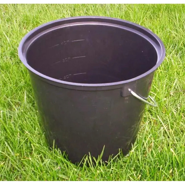 Asi 5 Quart Black Pail Animal Supplies Plastic Feeding Bucket