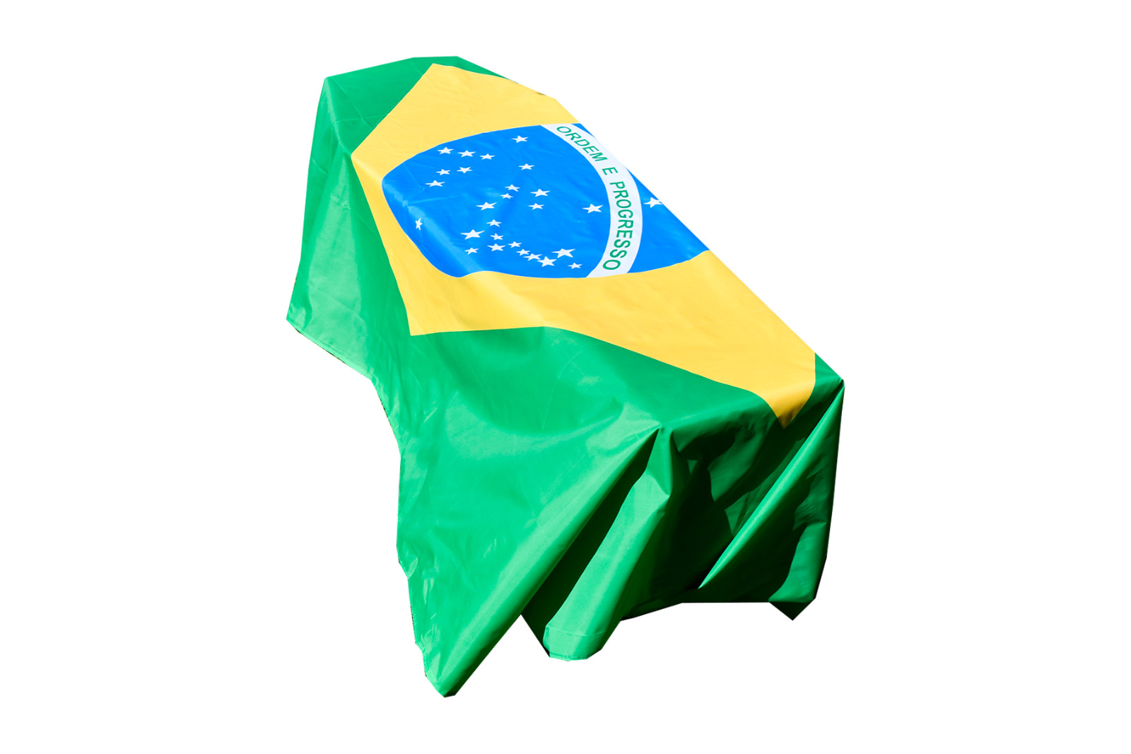 Brazil Flag Coffin Drape - Quick Dispatch