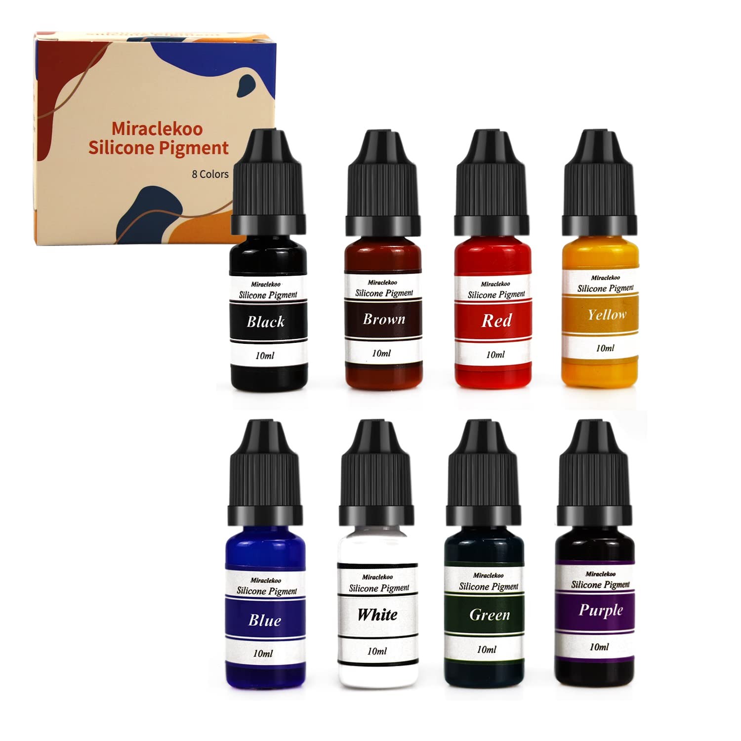 8 Colors Silicone Rubber Pigment Liquid Silicone Coloring Dye for Silicone Mo...