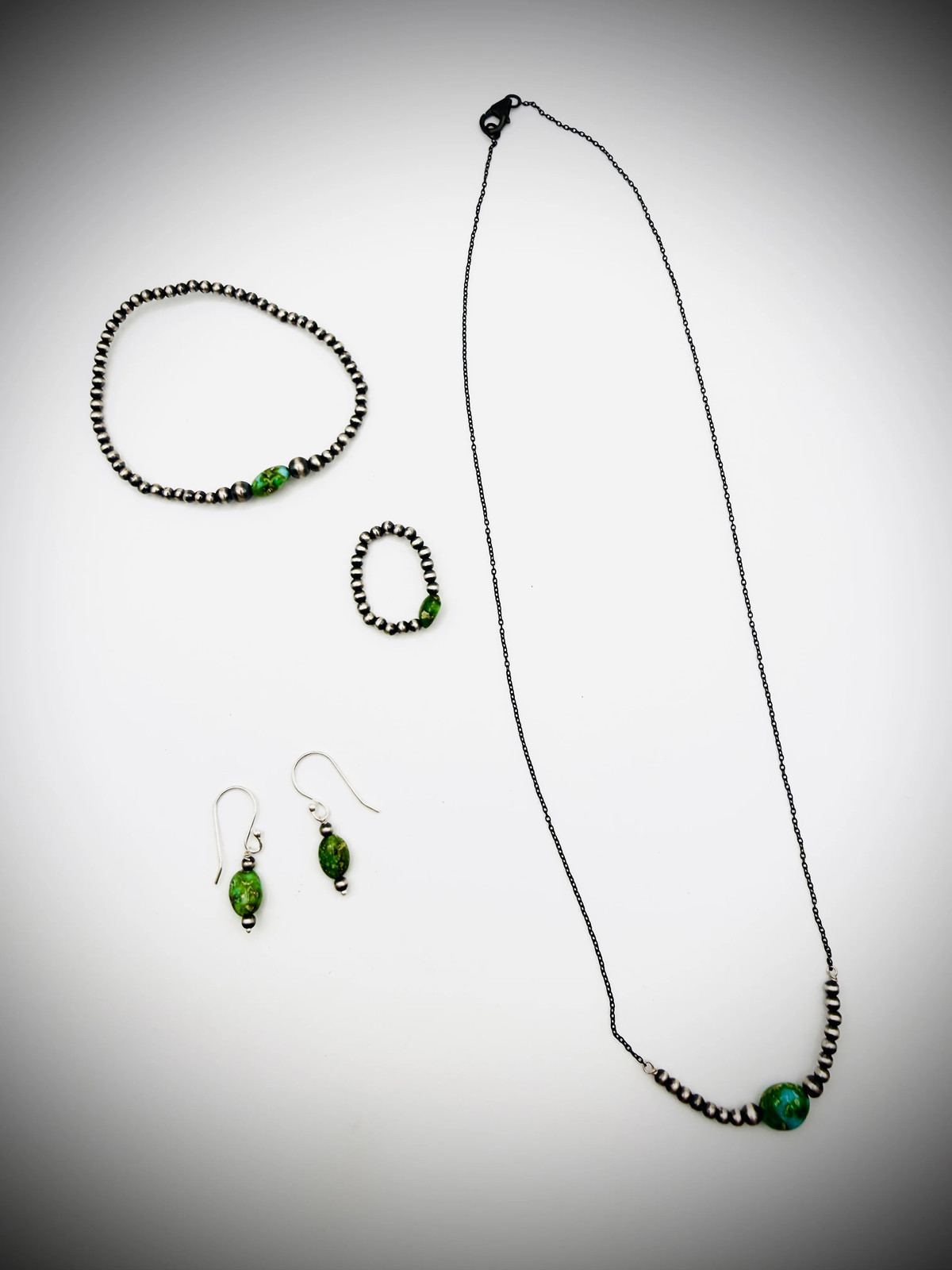 STERLING SONORAN GOLD TURQUOISE LOT - 4pc