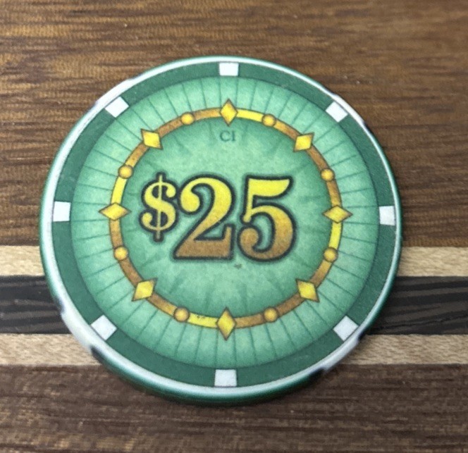 $25 Vintage Casino Poker Chip Unidentified