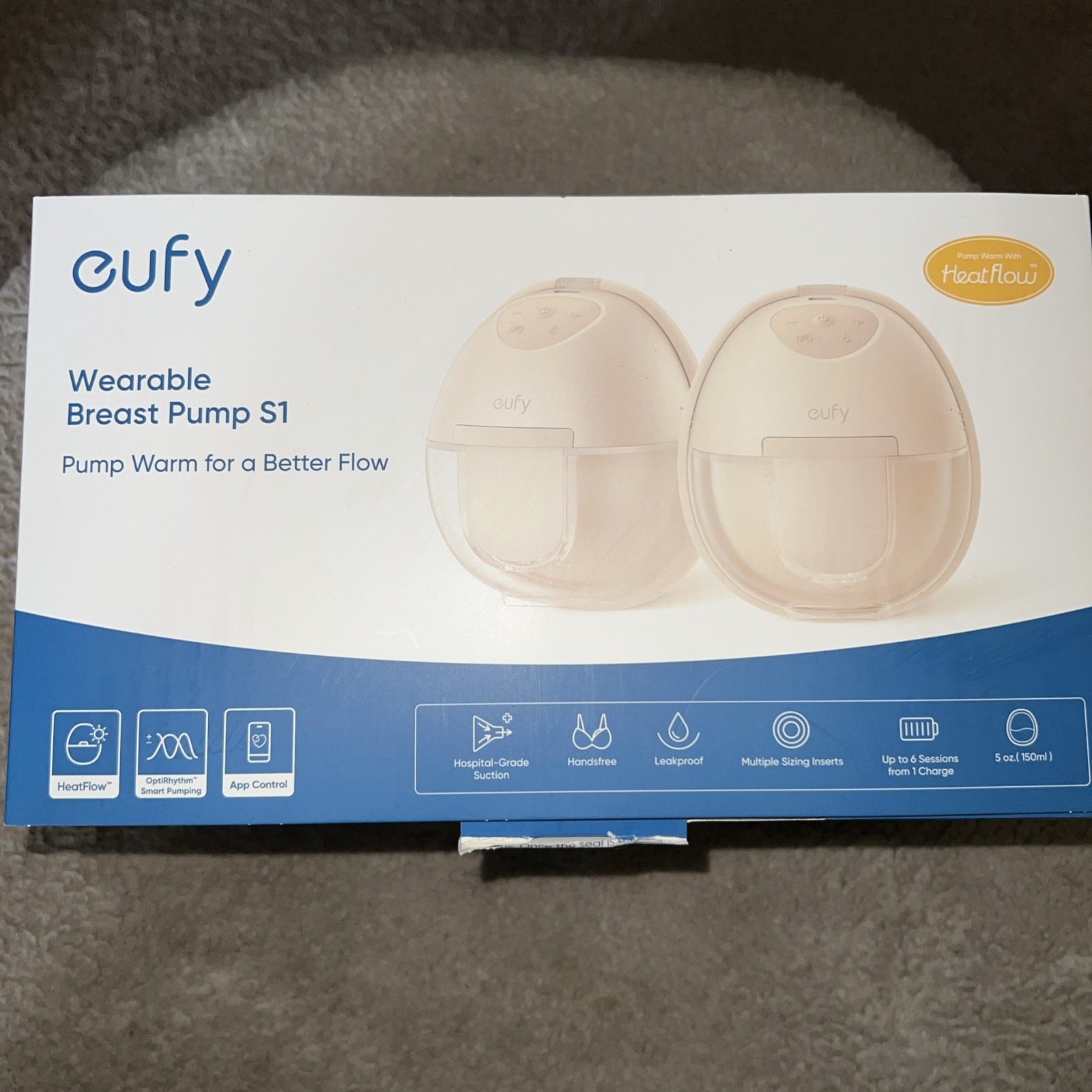 Eufy Wearable Breast Pump S1 Electric HandsFree Breast Pump with Heating OPENBOX