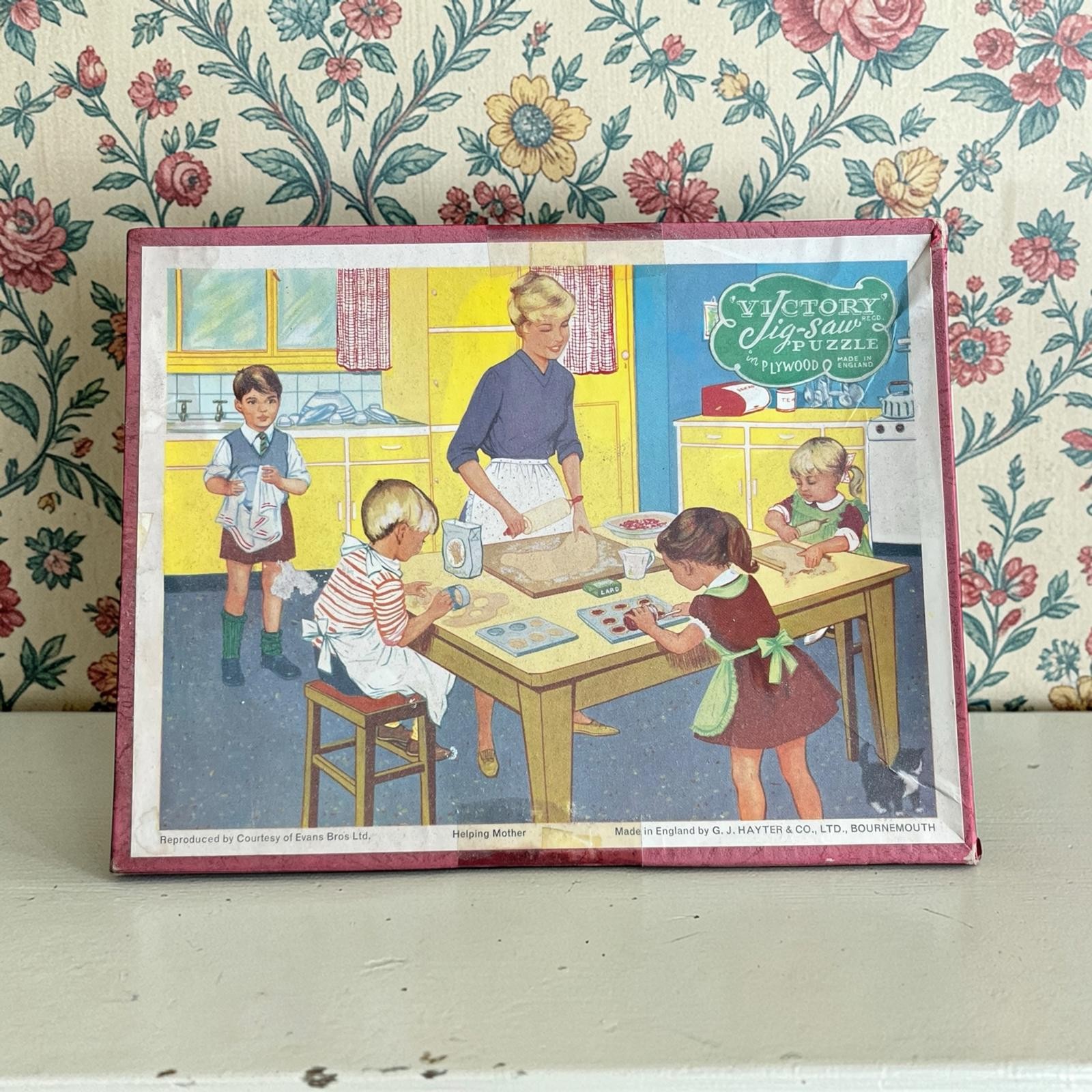 Victory Jigsaw Puzzle Helping Mother Vintage Puzzle Complete 75 Piece