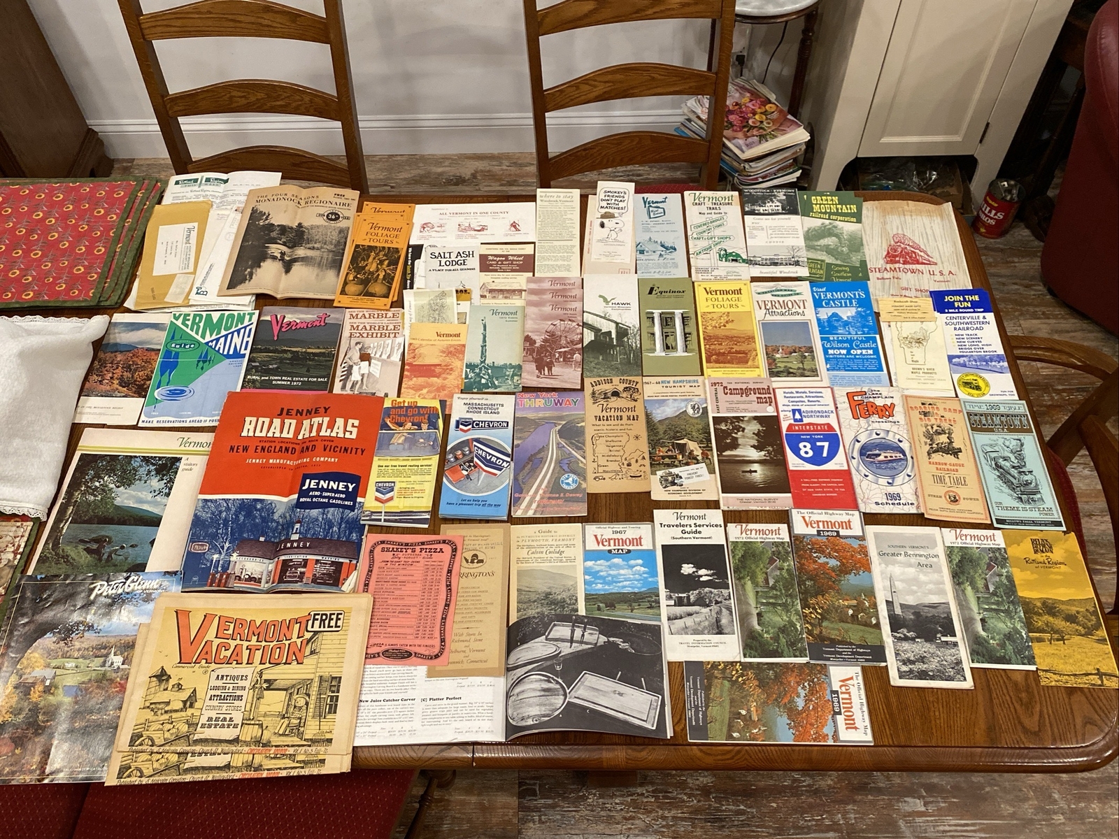 Ephemera Lot Travel Brochures 1960’s Maps Vacation Guide New England Vermont NH
