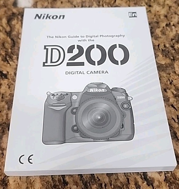 Nikon D200 DSLR Camera Instruction Manual / User Guide Bonus Quick Start Guide 