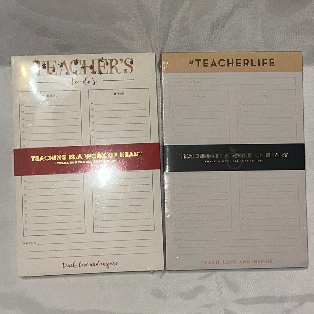 TEACHERS TO-DO LIST CHECKLIST TEACHERS NOTES Notepad Set of 2!