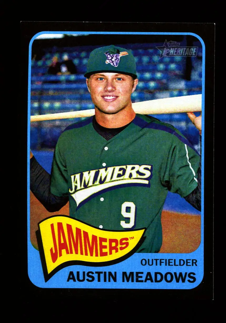 2014 Topps Heritage Minors Black #100 Austin Meadows Tampa Bay Rays /105