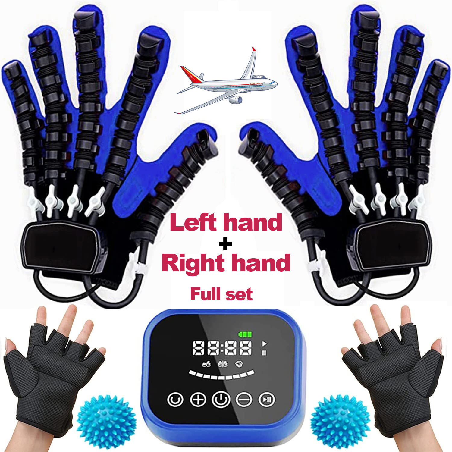 Left+Right Rehabilitation Robot Gloves for Stroke Rehab Hemiplegia Recovery