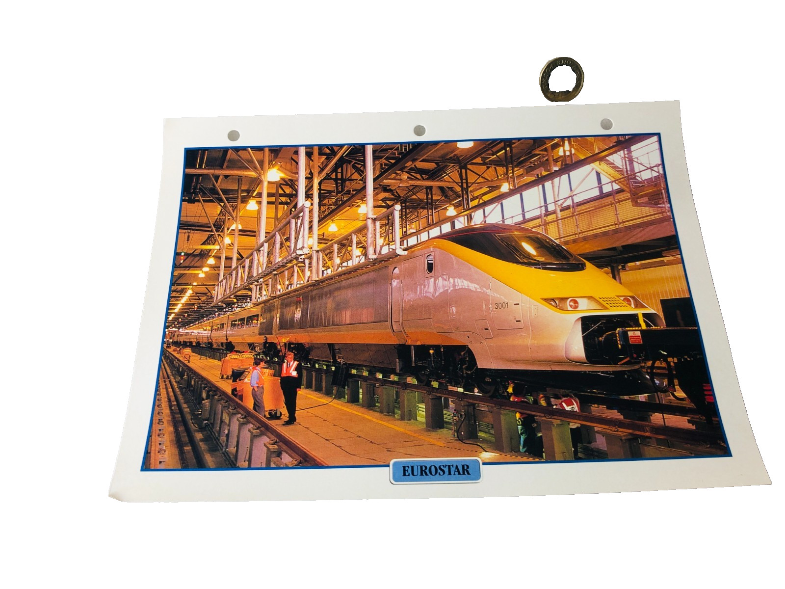 Train Railway Eurostar Picture Information Paper Vintage ra