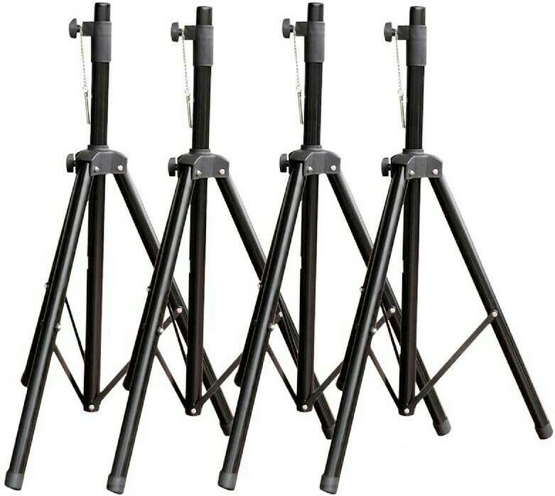 4 MR DJ SS250 Universal Black Heavy Duty Folding Tripod PRO PA DJ Home On Stage
