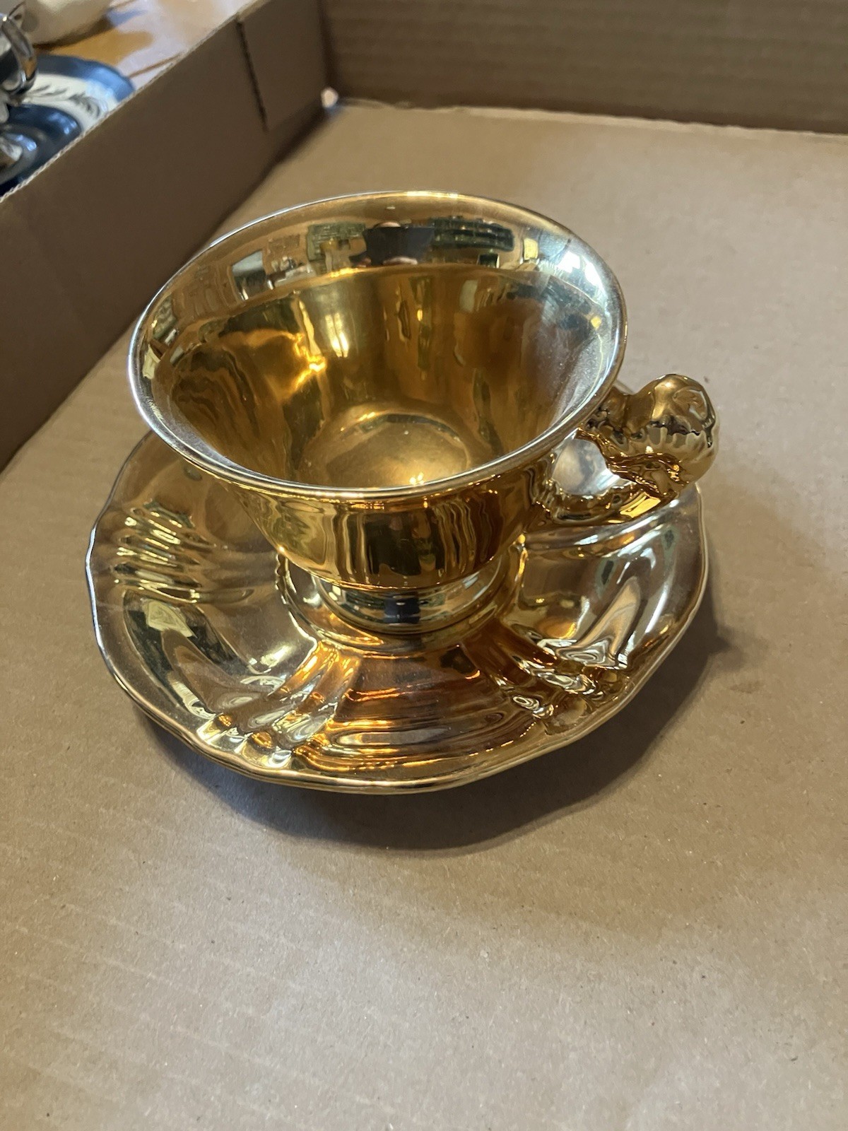 Royal Winton Grimwades England Gold Cup And Saucer