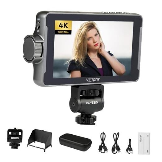  5.5-Inch Camera Field Monitor, 1920×1080 Full HD, 3D LUT DSLR Video DC-550