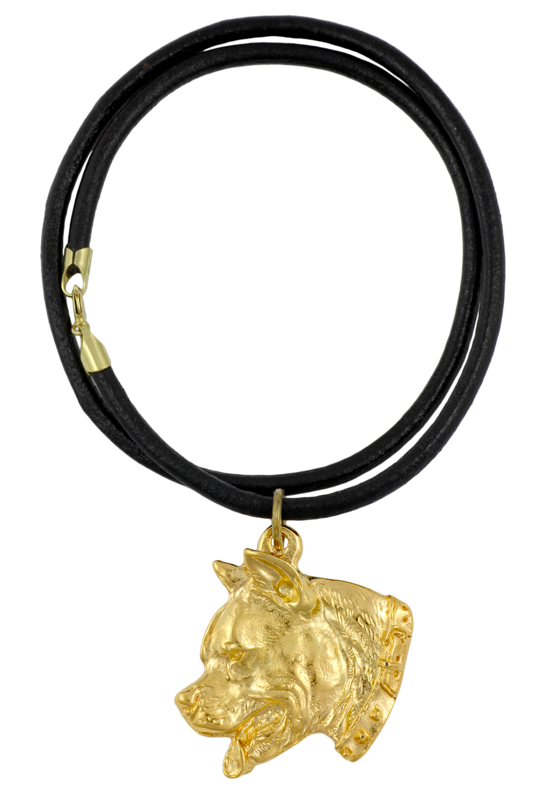 American Staffordshire Terrier, Amstaff I - Dog Collar, Gold-Plated Pendant