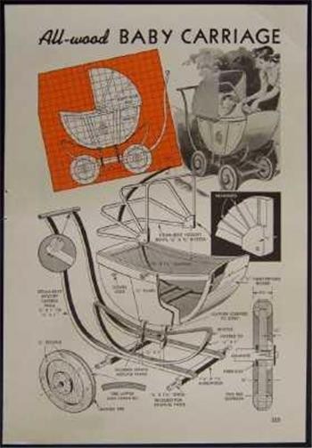 1943 Baby Carriage HowTo Build PLANS Wooden WWII