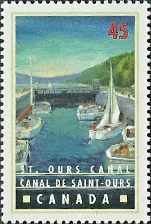 🍁Canada    #1726  "CANADIAN CANALS"     Brand New  1998 Original Pristine Gum