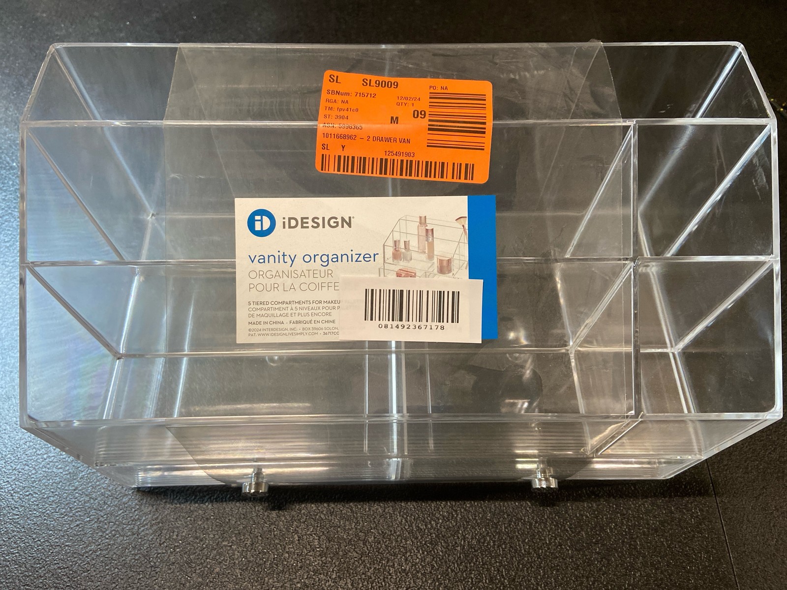 Idesign 36717CC Drawers Palette and Nail Polish Organizer - 2 Drawer Clear