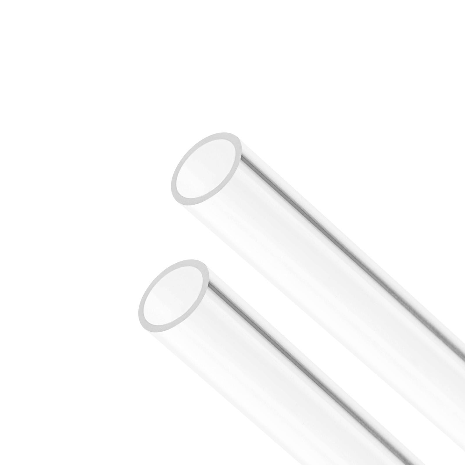 Clear Acrylic Pipe Rigid Round Tubing for Aquarium 3/8"x1/2"/20"/2 Pcs