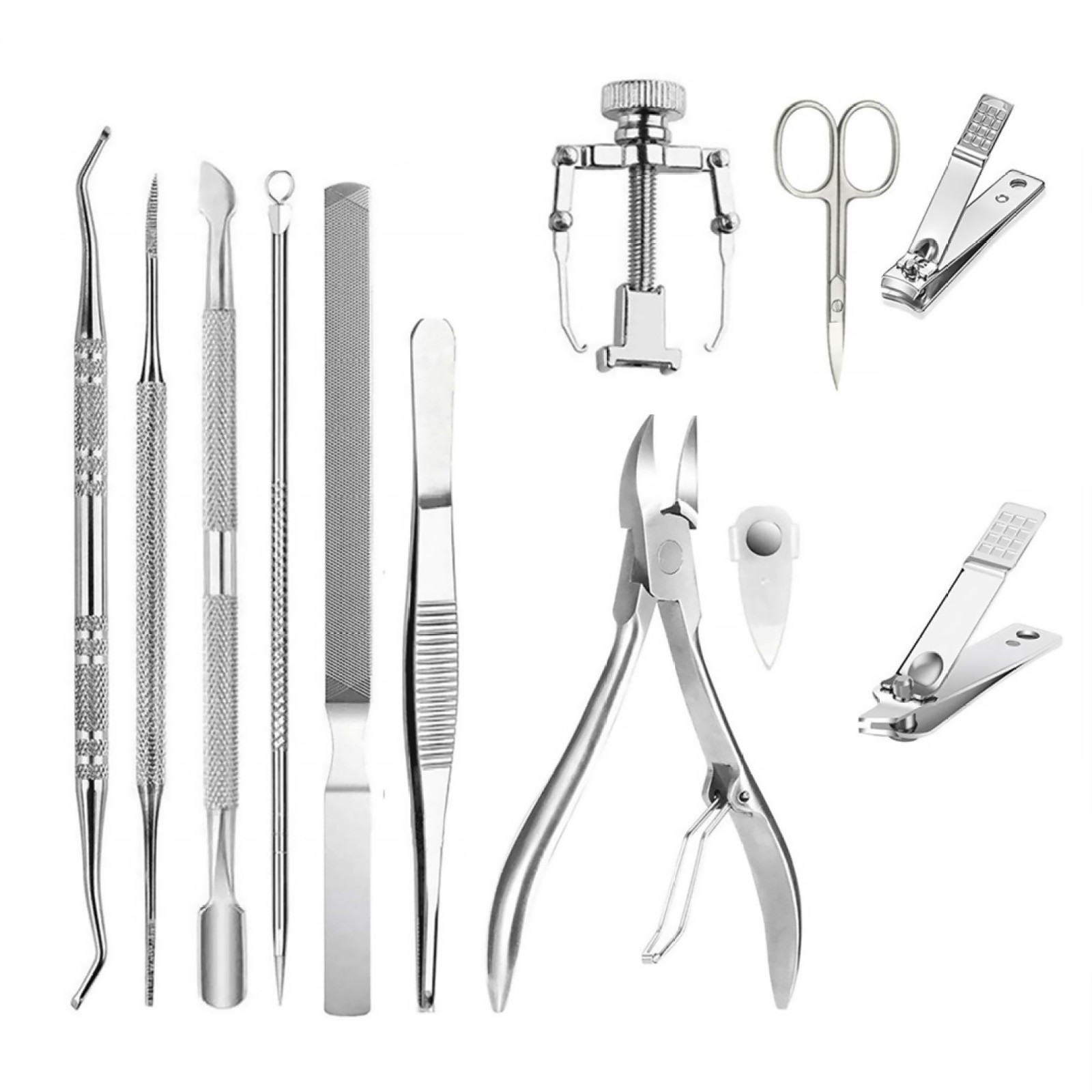12PCS Ingrown Toenail Corrector Tool Treatment Nail Clipper Set Pedicure Kit