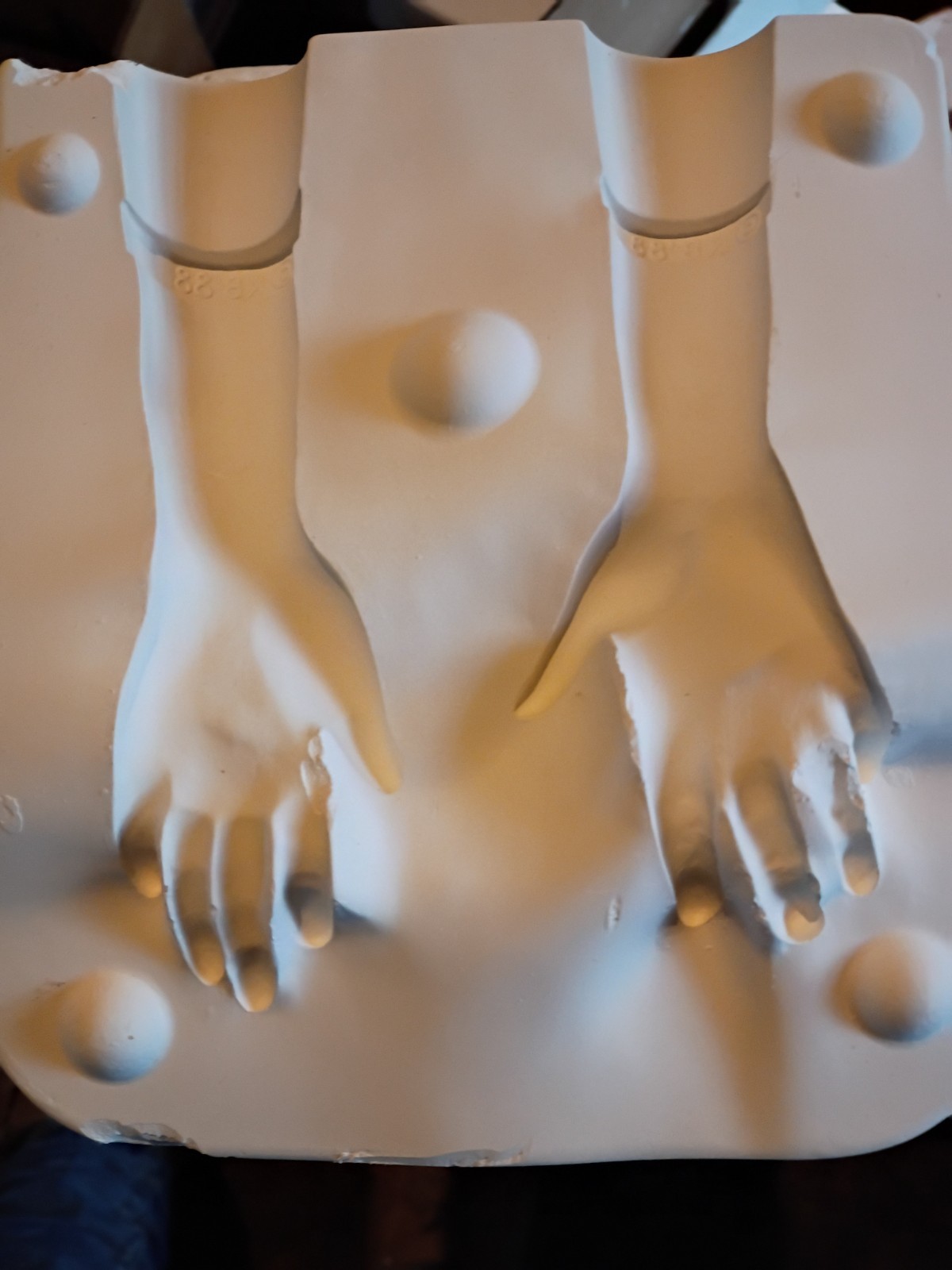 Vintage Illusions Mold Co. Doll Arms Ceramic Mold # 102 Year 1988