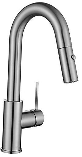  AS59BN Bar Faucet or Prep Kitchen Sink Faucet with Pull Brushed Nickel Classic