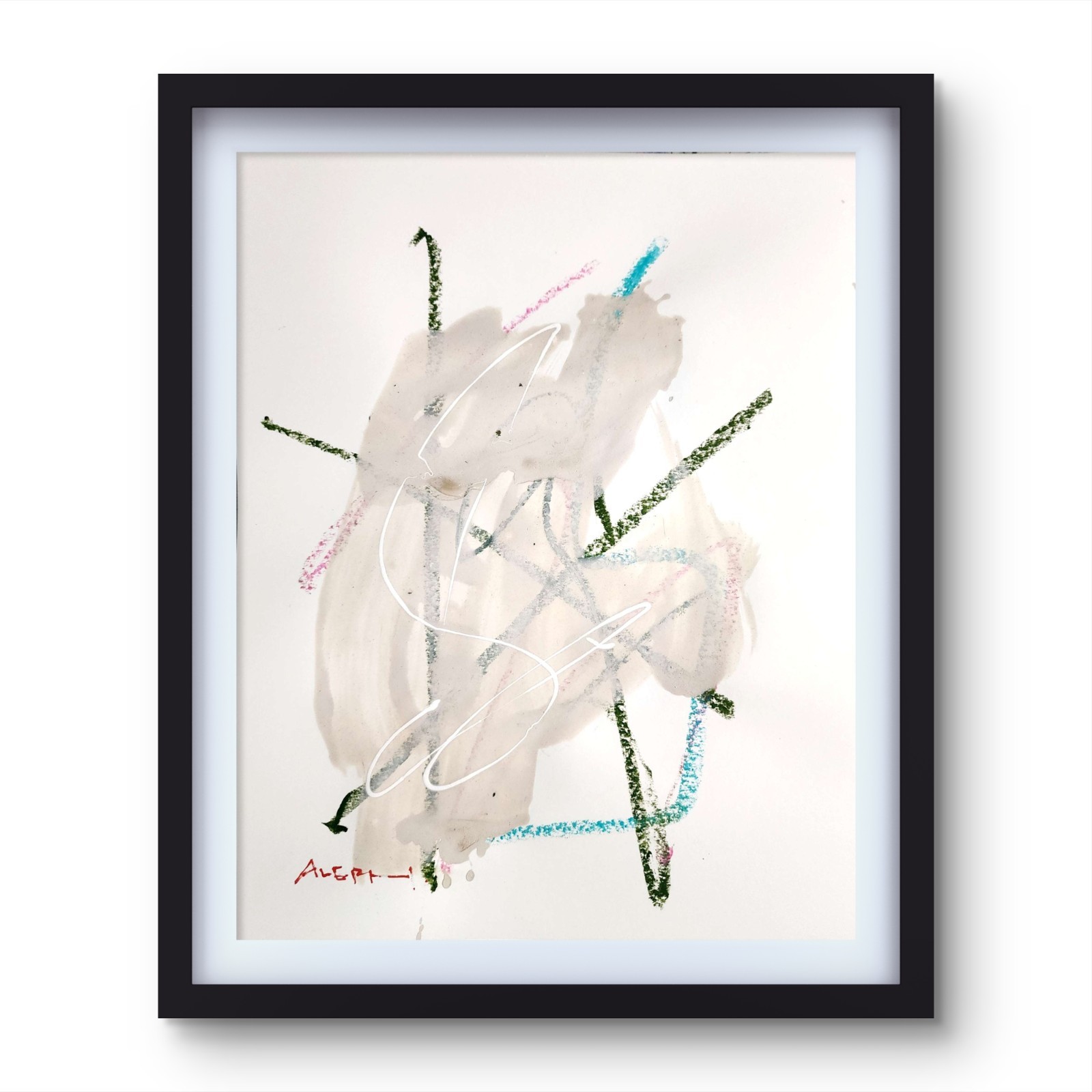 Aleph Original Art 14x11 Modern Abstract Expressionism Acrylic Gallery Paper