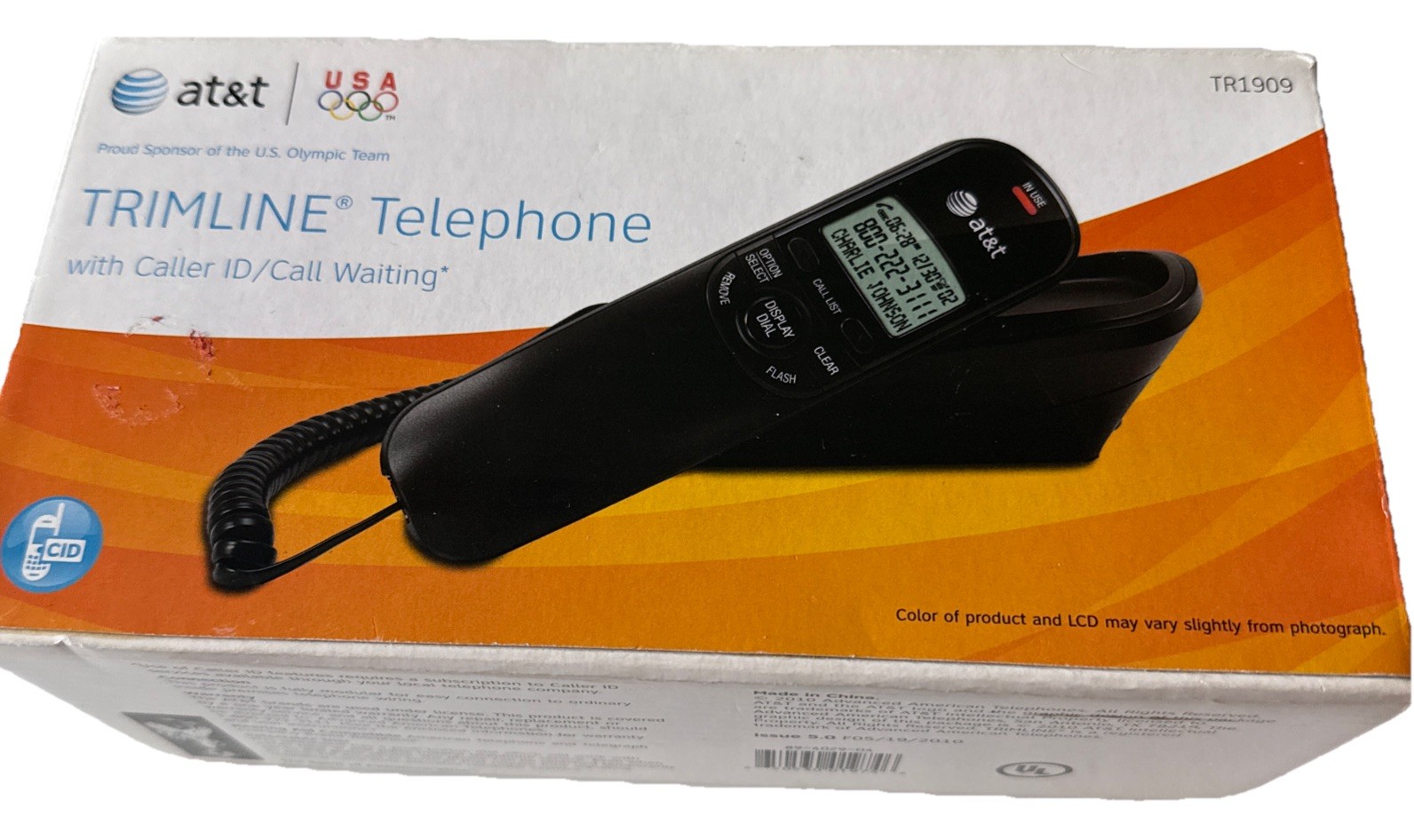 AT&T TR1909 Black TRIMLINE Corded Telephone w/ Caller ID/Call Waiting Sealed NIB