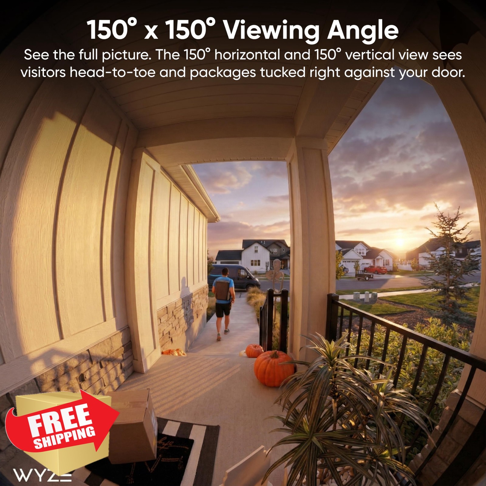 Wyze Battery Video Doorbell HD+ Color Night Vision