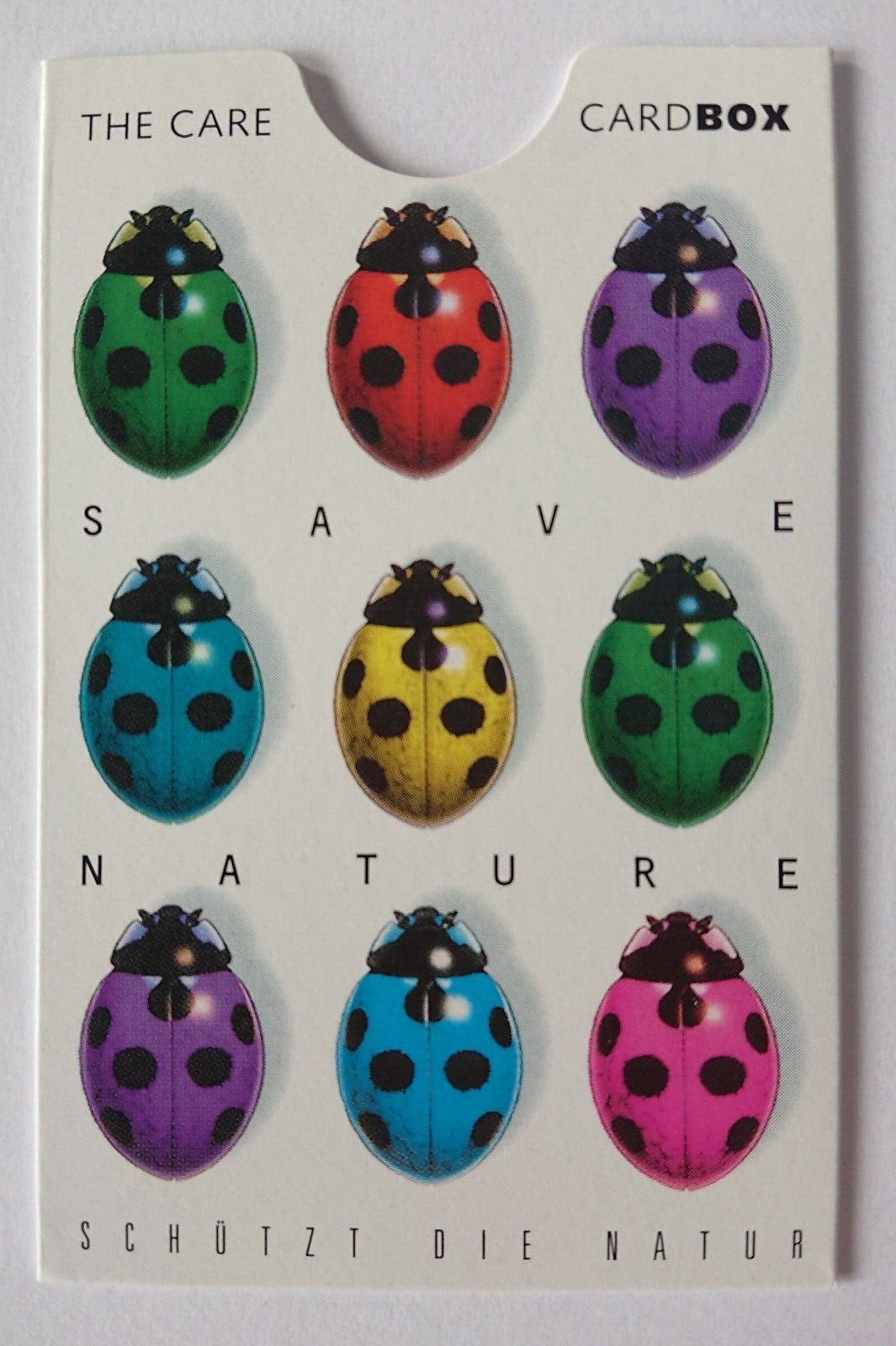 Titulaire Cardbox Carte de Téléphone, Ec Carte Save Nature Coccinelle