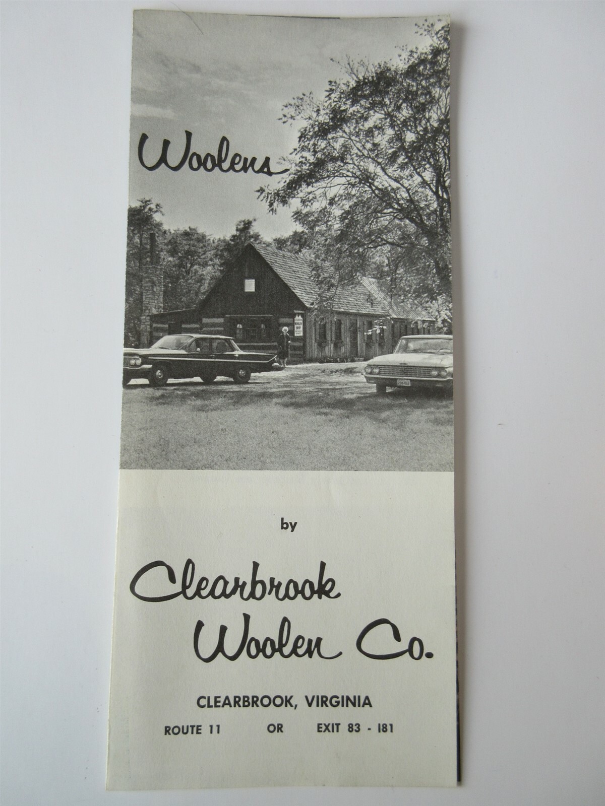 1950'S WOOLENS BY CLEARBROOK WOOLENS CO. VIRGINIA ADVERTISING BROCHURE 