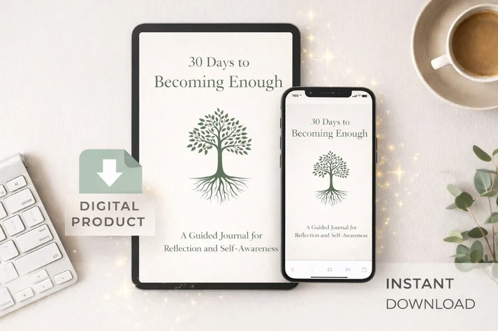 30 Day Healing Journal – Printable Self Growth Workbook PDF