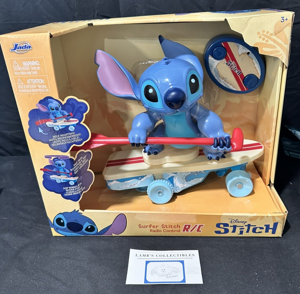 Disney Lilo & Stitch - Stitch on Surfboard Remote Control Jada vehicle toy