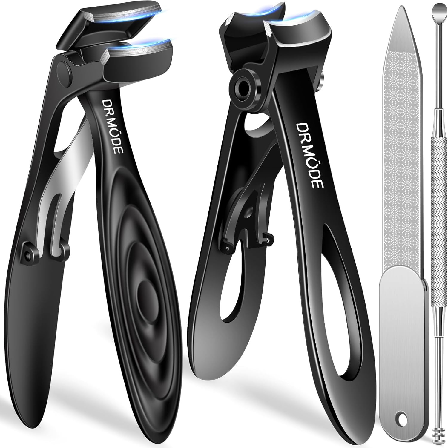 Toenail Clippers for Thick Toenail, Seniors, Angled Head, Long Handled, Wide Jaw